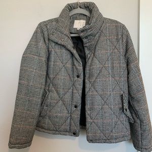 Plaid puffer jacket